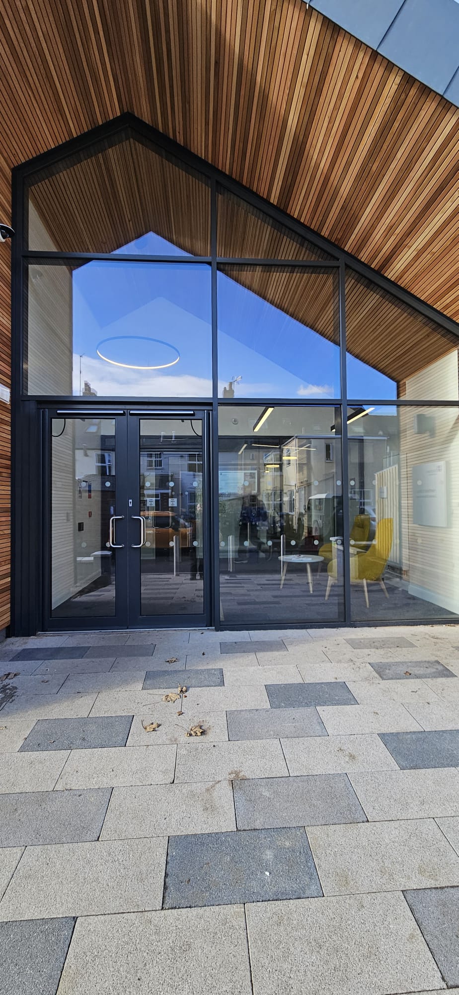 Aluminium shopfront and glazed entrance installed by Complete Door Solutions, Glasgow
